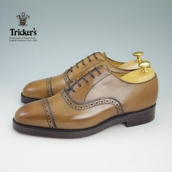 未使用★トリッカーズ SIZE 6.5【★上級チャネル仕上/ドレスモデル/M6806/クォーターブローグ/短靴】Tricker’s★a757