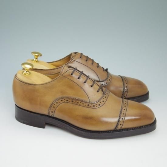 未使用★トリッカーズ SIZE 6.5【★上級チャネル仕上/ドレスモデル/M6806/クォーターブローグ/短靴】Tricker’s★a757