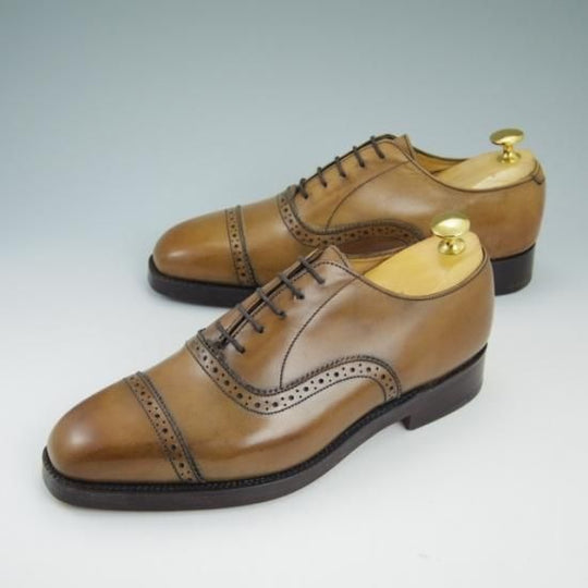 未使用★トリッカーズ SIZE 6.5【★上級チャネル仕上/ドレスモデル/M6806/クォーターブローグ/短靴】Tricker’s★a757