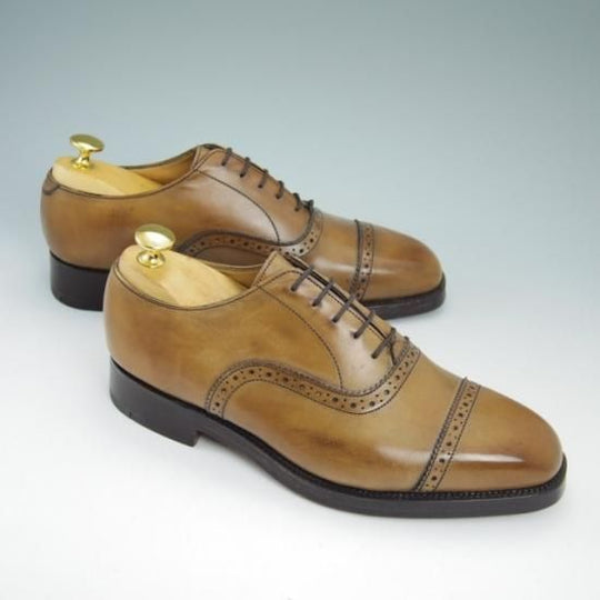 未使用★トリッカーズ SIZE 6.5【★上級チャネル仕上/ドレスモデル/M6806/クォーターブローグ/短靴】Tricker’s★a757