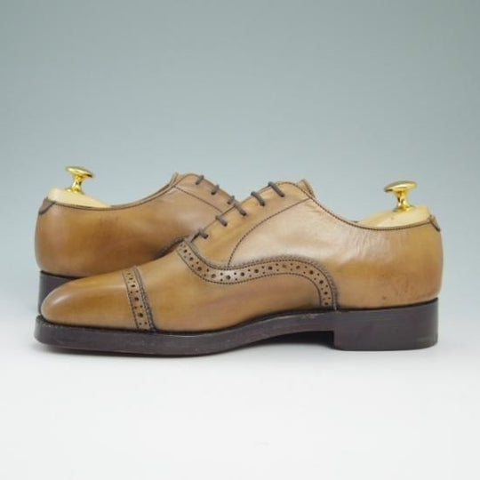 未使用★トリッカーズ SIZE 6.5【★上級チャネル仕上/ドレスモデル/M6806/クォーターブローグ/短靴】Tricker’s★a757