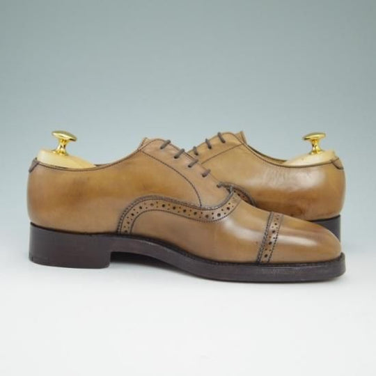 未使用★トリッカーズ SIZE 6.5【★上級チャネル仕上/ドレスモデル/M6806/クォーターブローグ/短靴】Tricker’s★a757