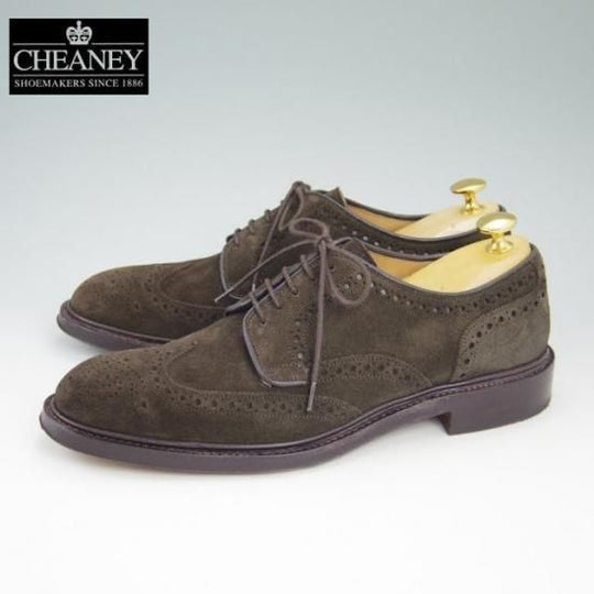 極美品★(英)チーニー 7E【★ビームス/BEAMS F取扱い/125ラスト/フルブローグ/スエード】CHEANEY★a760