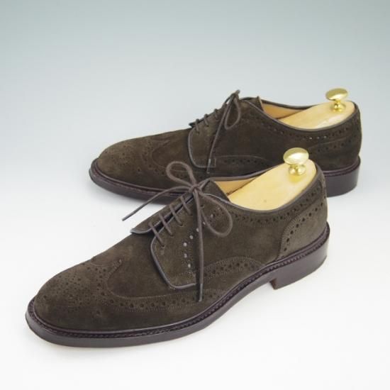 極美品★(英)チーニー 7E【★ビームス/BEAMS F取扱い/125ラスト/フルブローグ/スエード】CHEANEY★a760