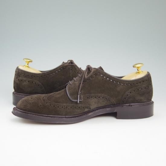 極美品★(英)チーニー 7E【★ビームス/BEAMS F取扱い/125ラスト/フルブローグ/スエード】CHEANEY★a760