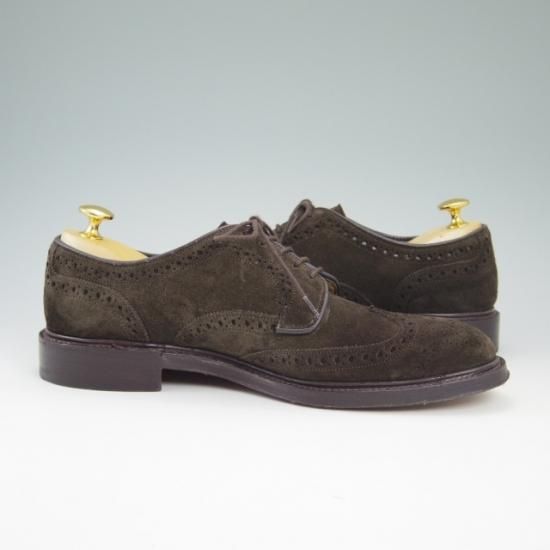 極美品★(英)チーニー 7E【★ビームス/BEAMS F取扱い/125ラスト/フルブローグ/スエード】CHEANEY★a760