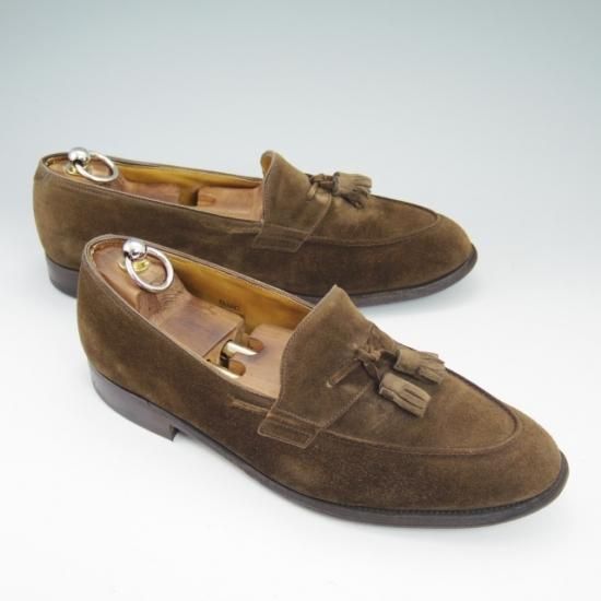 ☆ジョンロブ 8EE【☆4098ラスト/タッセルローファー/スエード】JOHN