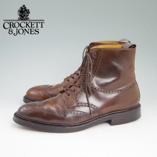 極美品★クロケット＆ジョーンズ UK9.5/US10E【★シガー コードバン/ラルフローレン別注/RalphLauren/ブーツ】Crockett＆Jones★a767