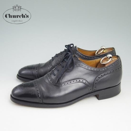 美品★チャーチ 75F/UK7.5【★73ラスト/DIPLOMAT/ディプロマット/セミブローグ/旧チャーチ】Church's★a771
