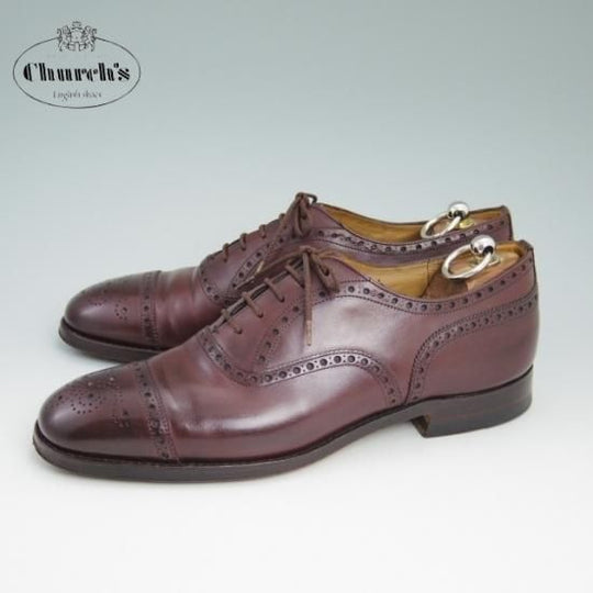 美品★チャーチ 80D/UK8【★73ラスト/ディプロマット/DIPLOMAT/セミブローグ】Church's★a772