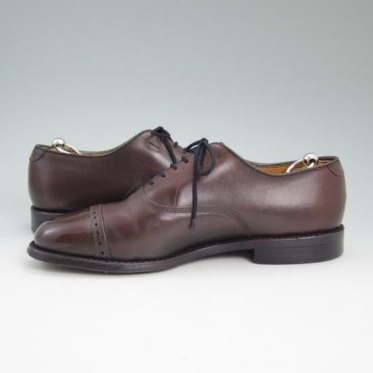 美品★(米)アレンエドモンズ 8D【★パンチドキャップ/Byron】カーフ/濃茶/メンズ/ALLEN EDMONDS★a775