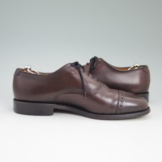 美品★(米)アレンエドモンズ 8D【★パンチドキャップ/Byron】カーフ/濃茶/メンズ/ALLEN EDMONDS★a775