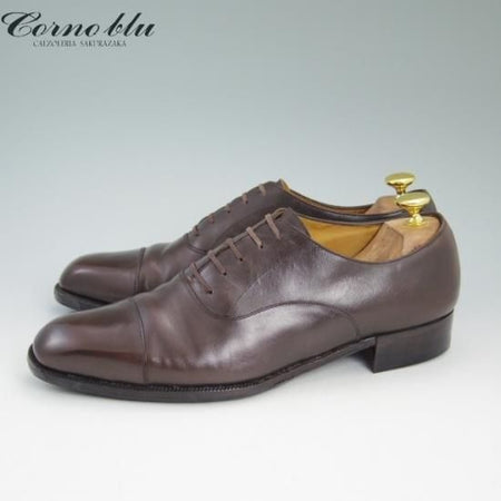 極上★コルノブルゥ UK9.5程度【定20万以上★高級ビスポーク】ストレートチップ/Corno blu★a777