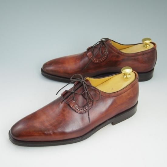 極美品★(伊)タニノクリスチー SIZE 6【★ギリーシューズ/プレーントゥ】TANINO CRISCI★a779