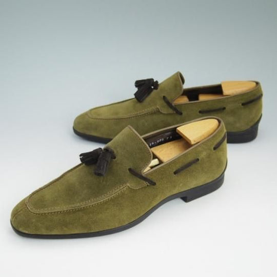 極美品★三陽山長 SIZE 39【★タッセルローファー】スエード/SanyoYamacho★a781