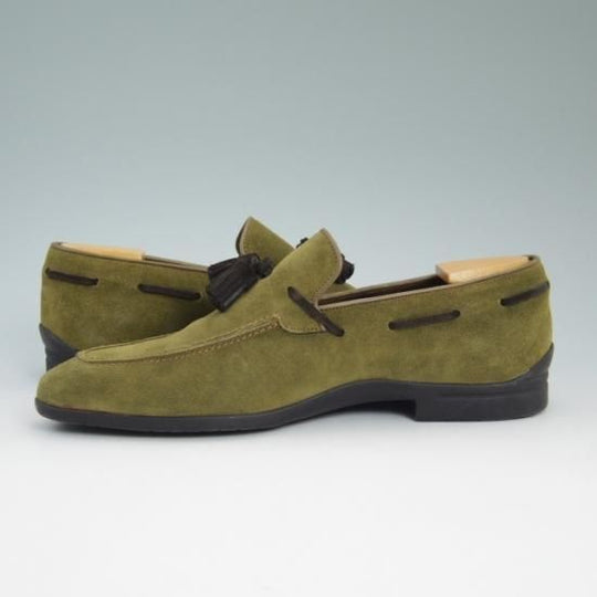極美品★三陽山長 SIZE 39【★タッセルローファー】スエード/SanyoYamacho★a781