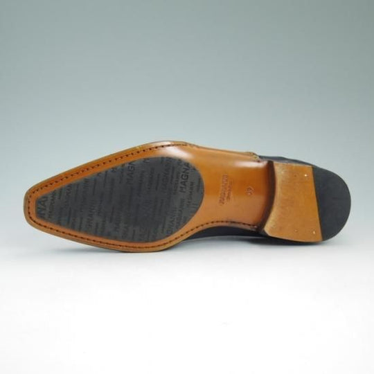 ほぼ試着程度★マグナーニ 39【定価8万程度★オパンケ ボロネーゼ製法】パンチドキャップトゥ/ネイビー/MAGNANNI★a782