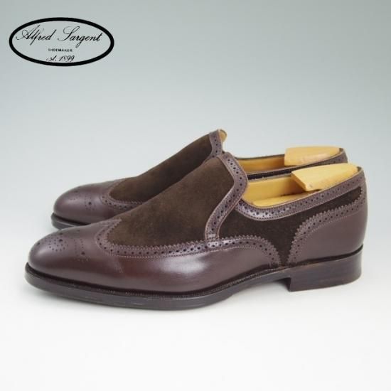 極美品★アルフレッド サージェント US7D/UK6.5【★ブルックスブラザーズ別注/BROOKS BROTHERS】スエード×カーフ/Alfred Sargent★a783
