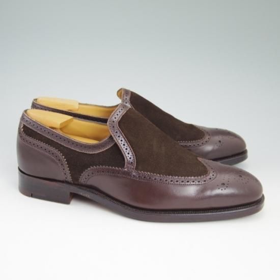 極美品★アルフレッド サージェント US7D/UK6.5【★ブルックスブラザーズ別注/BROOKS BROTHERS】スエード×カーフ/Alfred Sargent★a783