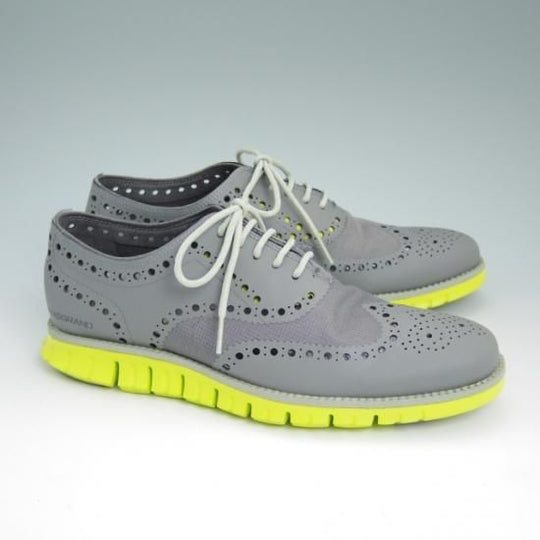 ほぼ試着程度★コールハーン SIZE 7.5【★ZERO GRAND/ゼログランド】グレー×イエロー/COLE HAAN★a784