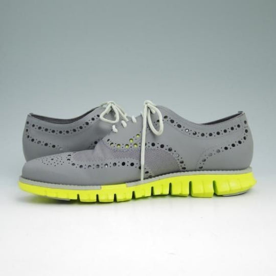 ほぼ試着程度★コールハーン SIZE 7.5【★ZERO GRAND/ゼログランド】グレー×イエロー/COLE HAAN★a784