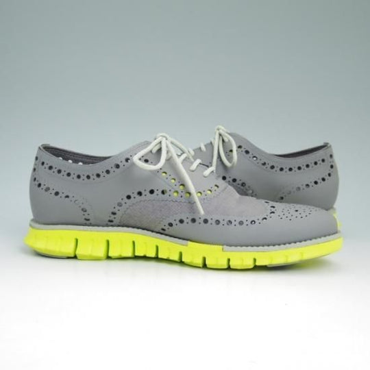 ほぼ試着程度★コールハーン SIZE 7.5【★ZERO GRAND/ゼログランド】グレー×イエロー/COLE HAAN★a784