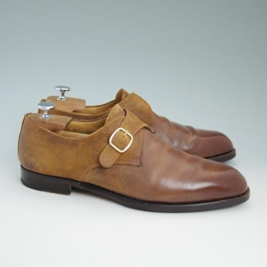 美品★フラテッリジャコメッティ 42【定11.8万★つま先コードバン】FG397-001 CULATTA CAVALLO/モンクストラップ/F.LLI Giacometti★a789