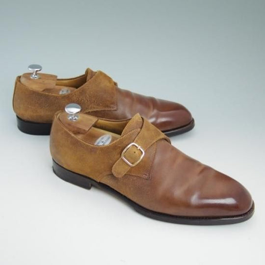 美品★フラテッリジャコメッティ 42【定11.8万★つま先コードバン】FG397-001 CULATTA CAVALLO/モンクストラップ/F.LLI Giacometti★a789