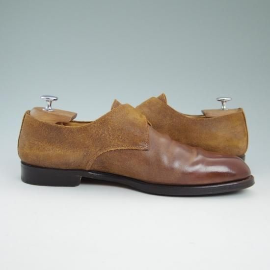 美品★フラテッリジャコメッティ 42【定11.8万★つま先コードバン】FG397-001 CULATTA CAVALLO/モンクストラップ/F.LLI Giacometti★a789