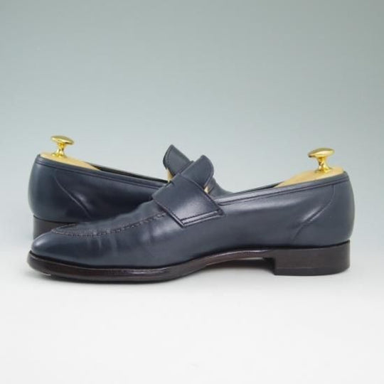 極上★クロケット&ジョーンズ 6.5E【★ポールスミス別注/PaulSmith/コインローファー/ネイビー色/靴】Crockett&Jones★a797
