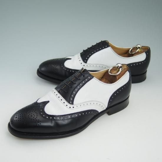 極美品★アルフレッドサージェント UK8【★コンビ仕様/George】フルブローグ/サージェント/Alfred Sargent★a805