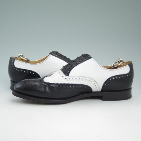 極美品★アルフレッドサージェント UK8【★コンビ仕様/George】フルブローグ/サージェント/Alfred Sargent★a805