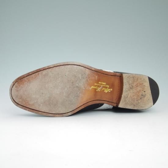 極美品★アルフレッドサージェント UK8【★コンビ仕様/George】フルブローグ/サージェント/Alfred Sargent★a805