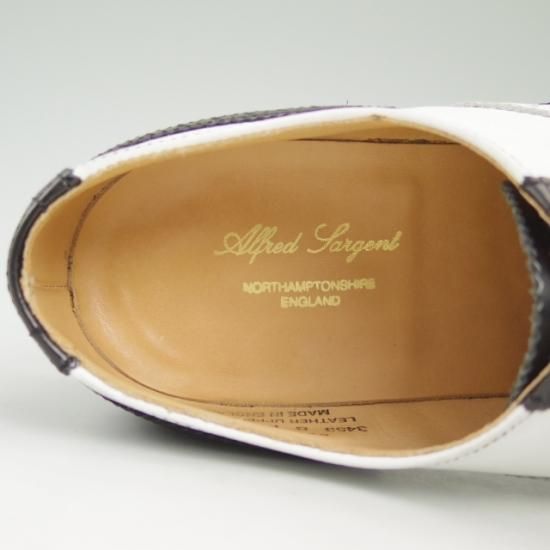 極美品★アルフレッドサージェント UK8【★コンビ仕様/George】フルブローグ/サージェント/Alfred Sargent★a805