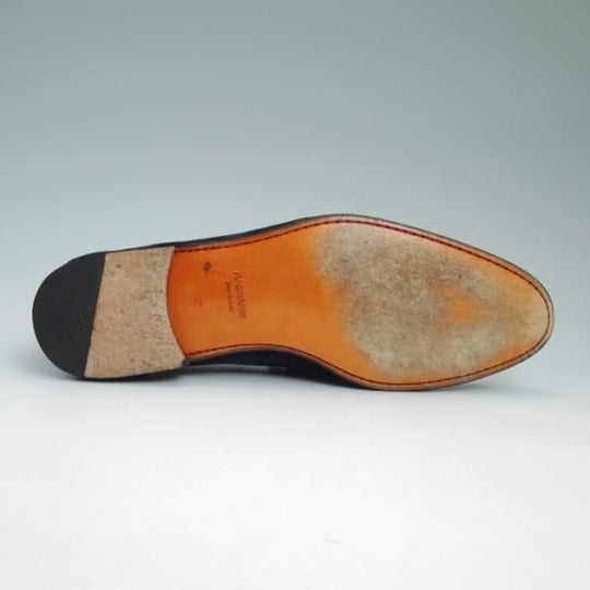 極美品★マグナーニ SIZE 42【★リボンローファー/スエード】ネイビー/MAGNANNI★a808