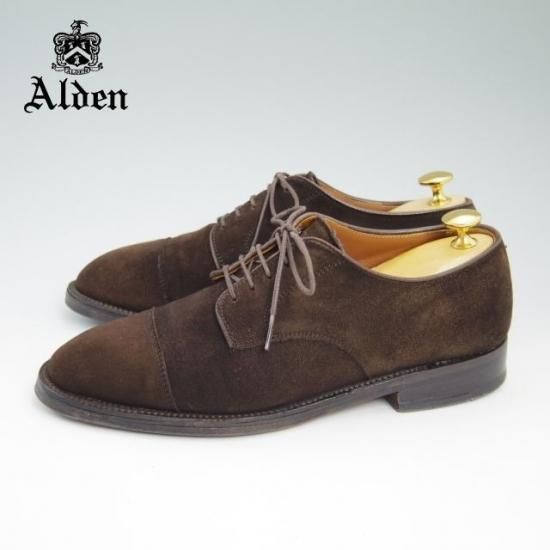 極上★オールデン 6.5D【★ブルックスブラザーズ別注/00064/スエード/ストレートチップ/BROOKS BROTHERS】ALDEN★a809
