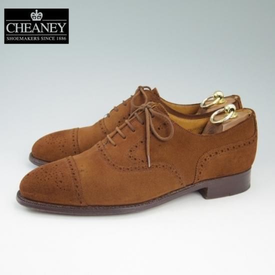 極上★チーニー 8.5F【★CURZON/6184ラスト/スエード/セミブローグ】CHEANEY★a813