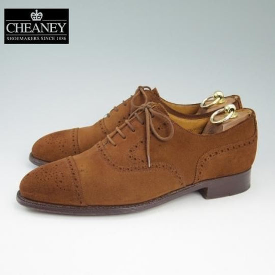 極上★チーニー 8.5F【★CURZON/6184ラスト/スエード/セミブローグ】CHEANEY★a813