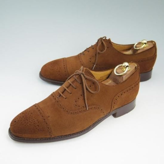 極上★チーニー 8.5F【★CURZON/6184ラスト/スエード/セミブローグ】CHEANEY★a813
