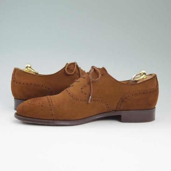 極上★チーニー 8.5F【★CURZON/6184ラスト/スエード/セミブローグ】CHEANEY★a813