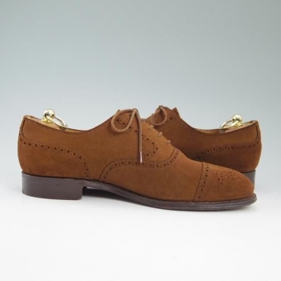 極上★チーニー 8.5F【★CURZON/6184ラスト/スエード/セミブローグ】CHEANEY★a813