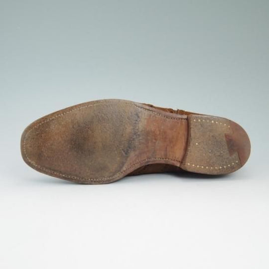 極上★クロケット&ジョーンズ 7.5E【★海外レアショップ/(英)RhodesWood別注】スエード/ROXBURGH/フルブローグ/Crockett&Jones★a814