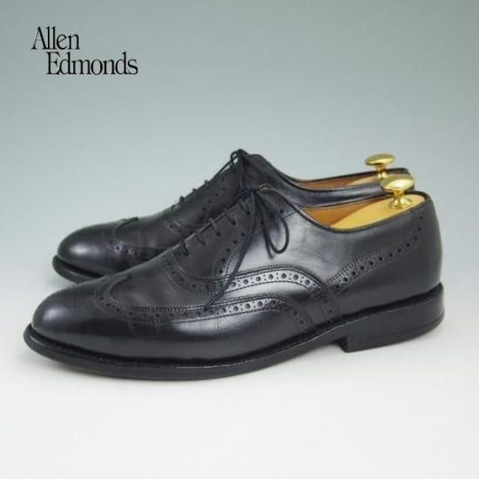 極上★(米)アレンエドモンズ 7.5D【★フルブローグ/Chester】チェスター/カーフ/黒/メンズ/ALLEN EDMONDS★a827
