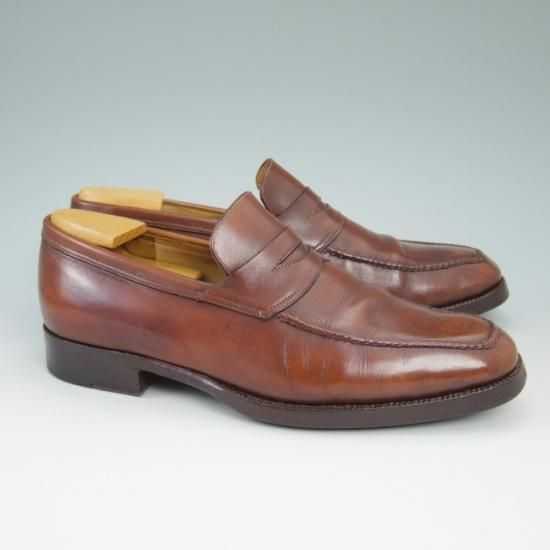 ★旧ボノーラ 5.5E【超希少★コインローファー】ハンドソーン分仕立て/ウッドネイル使用/BONORA★a829