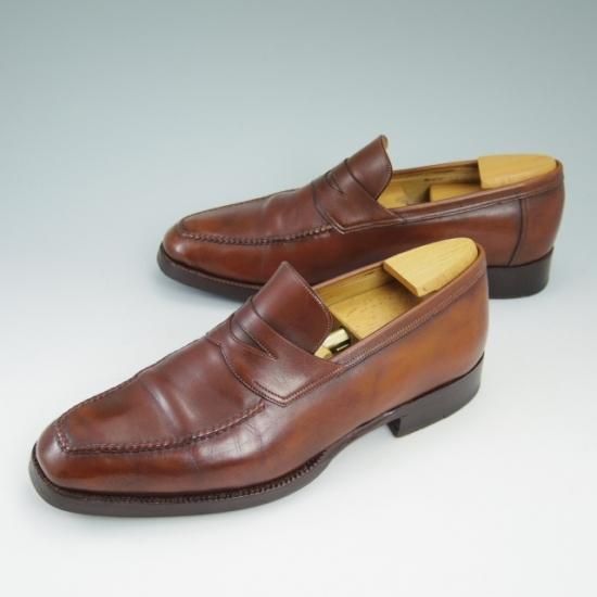 ★旧ボノーラ 5.5E【超希少★コインローファー】ハンドソーン分仕立て/ウッドネイル使用/BONORA★a829