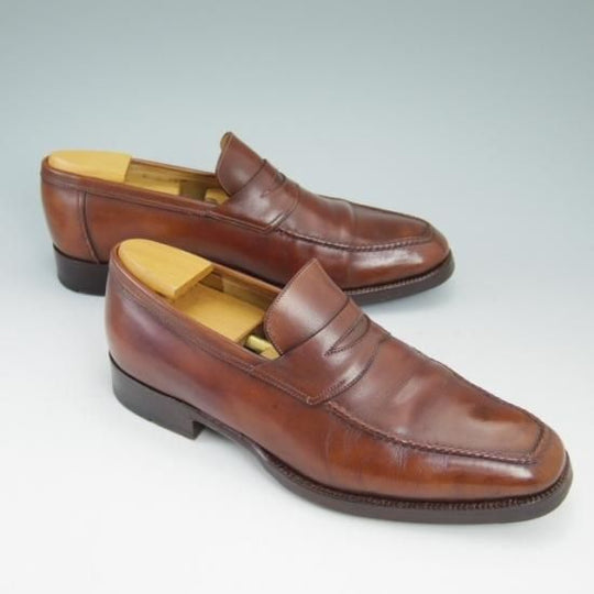 ★旧ボノーラ 5.5E【超希少★コインローファー】ハンドソーン分仕立て/ウッドネイル使用/BONORA★a829