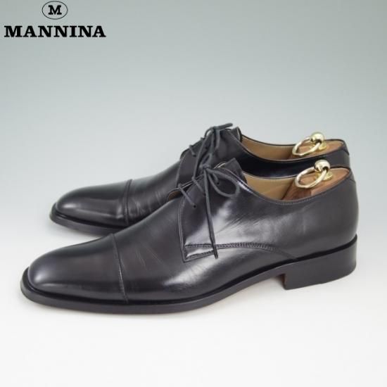 美品★(伊)マンニーナ SIZE 42【★ストレートチップ】Mannina★a850