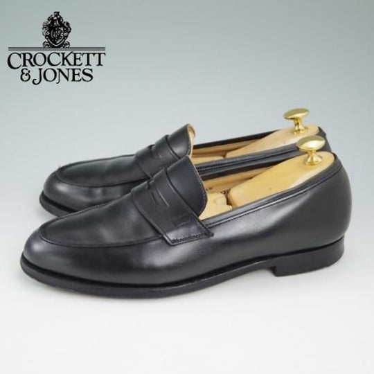極美品★クロケット&ジョーンズ 6E【★LINCOLN/コインローファー/314ラスト】Crockett&Jones★a851