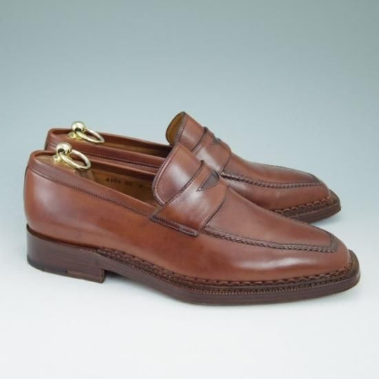 美品★(伊)マンニーナ SIZE 8/【★高額!!】ノルベジェーゼ製法/コインローファー/Mannina★a853