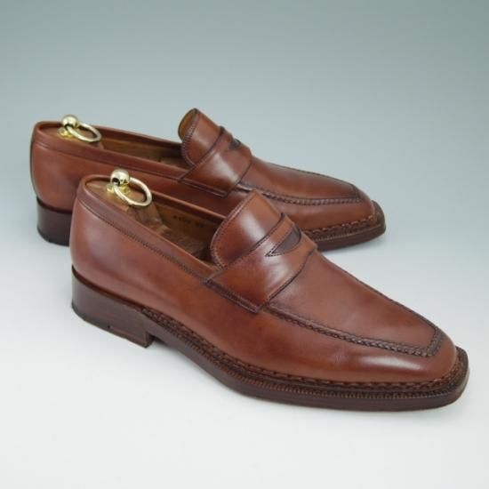 美品★(伊)マンニーナ SIZE 8/【★高額!!】ノルベジェーゼ製法/コインローファー/Mannina★a853